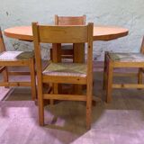Pine table and 4 chairs