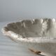 Decorative fluted cracked terracotta dish plate