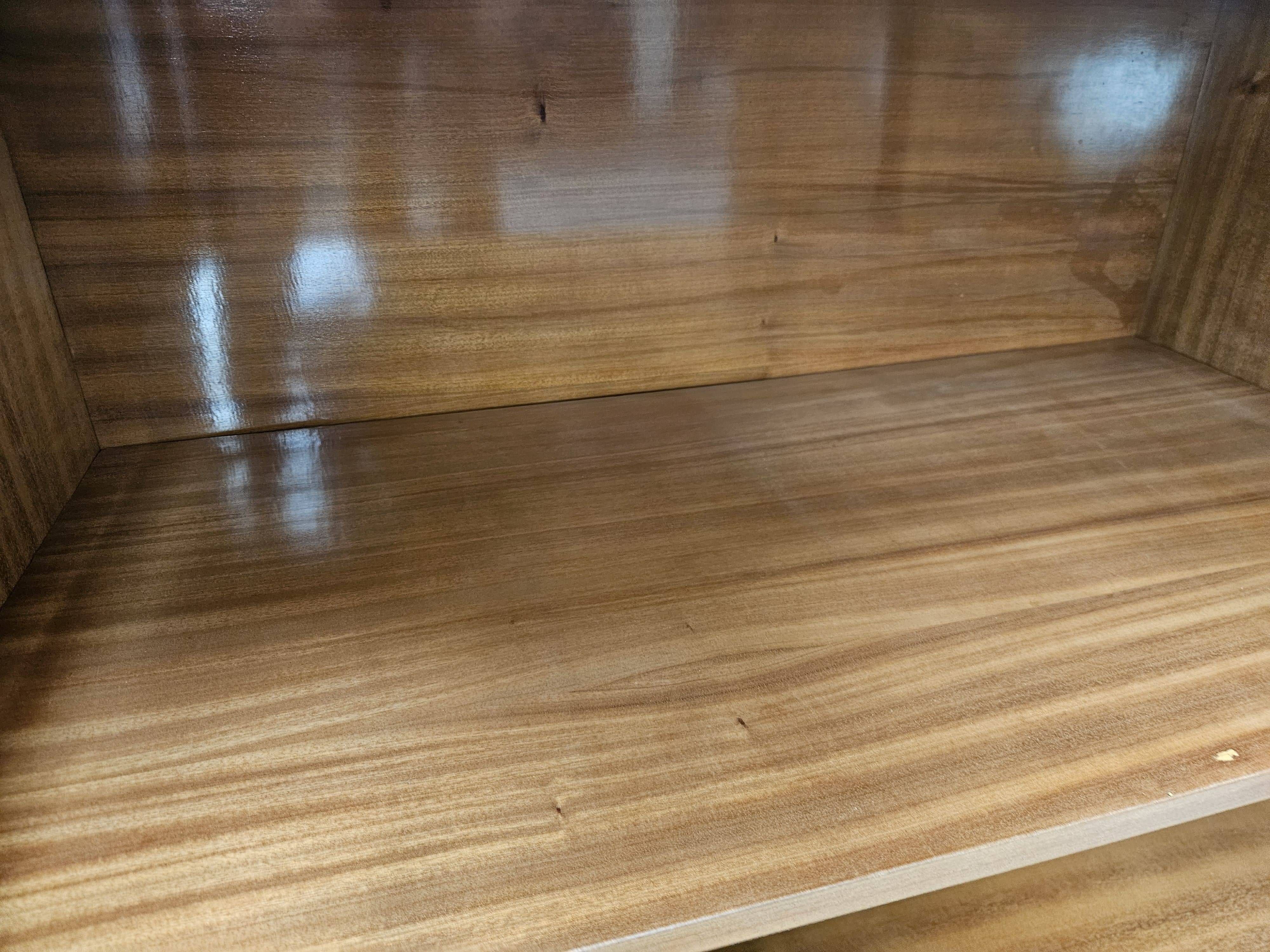 Mahogany sideboard with a glass top, 1960
