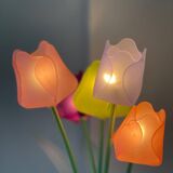 Lampe fleurs 1980