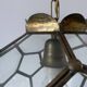 Italian Art Deco glass ceiling light in the shape of a honeycomb, 1950s, Italy.
