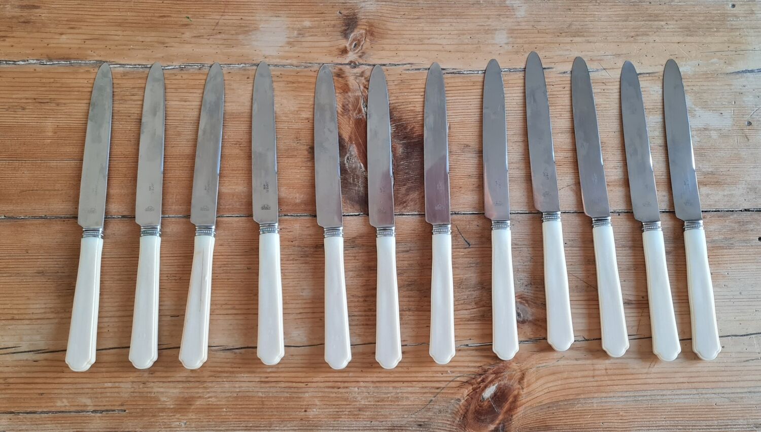Setvde 12 knives in bakelite and stainless steel