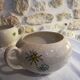 Sugar bowl and earthenware milk pot The stars - French potteries