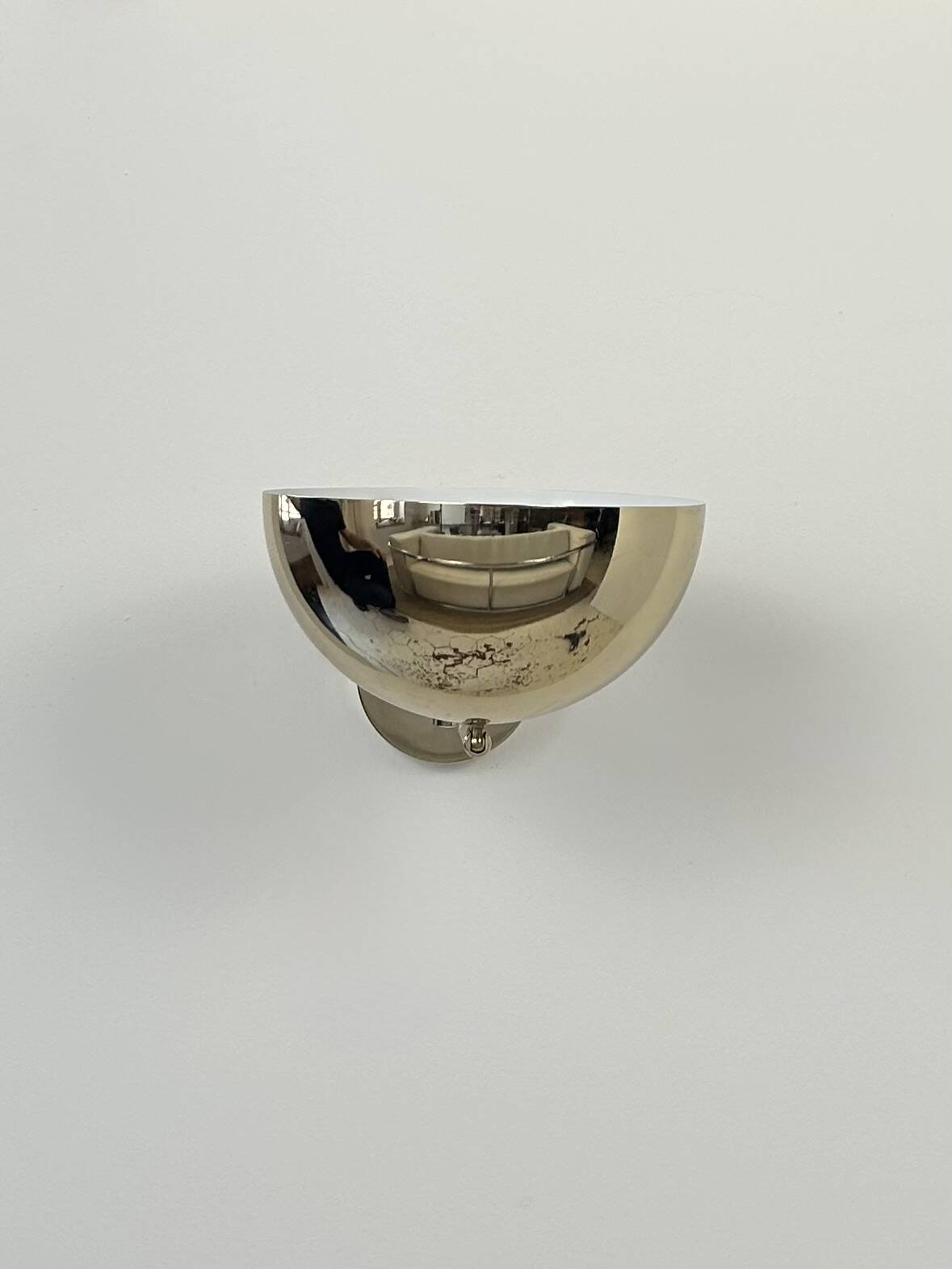 Applique orientable vintage, laiton patiné, France, 1970