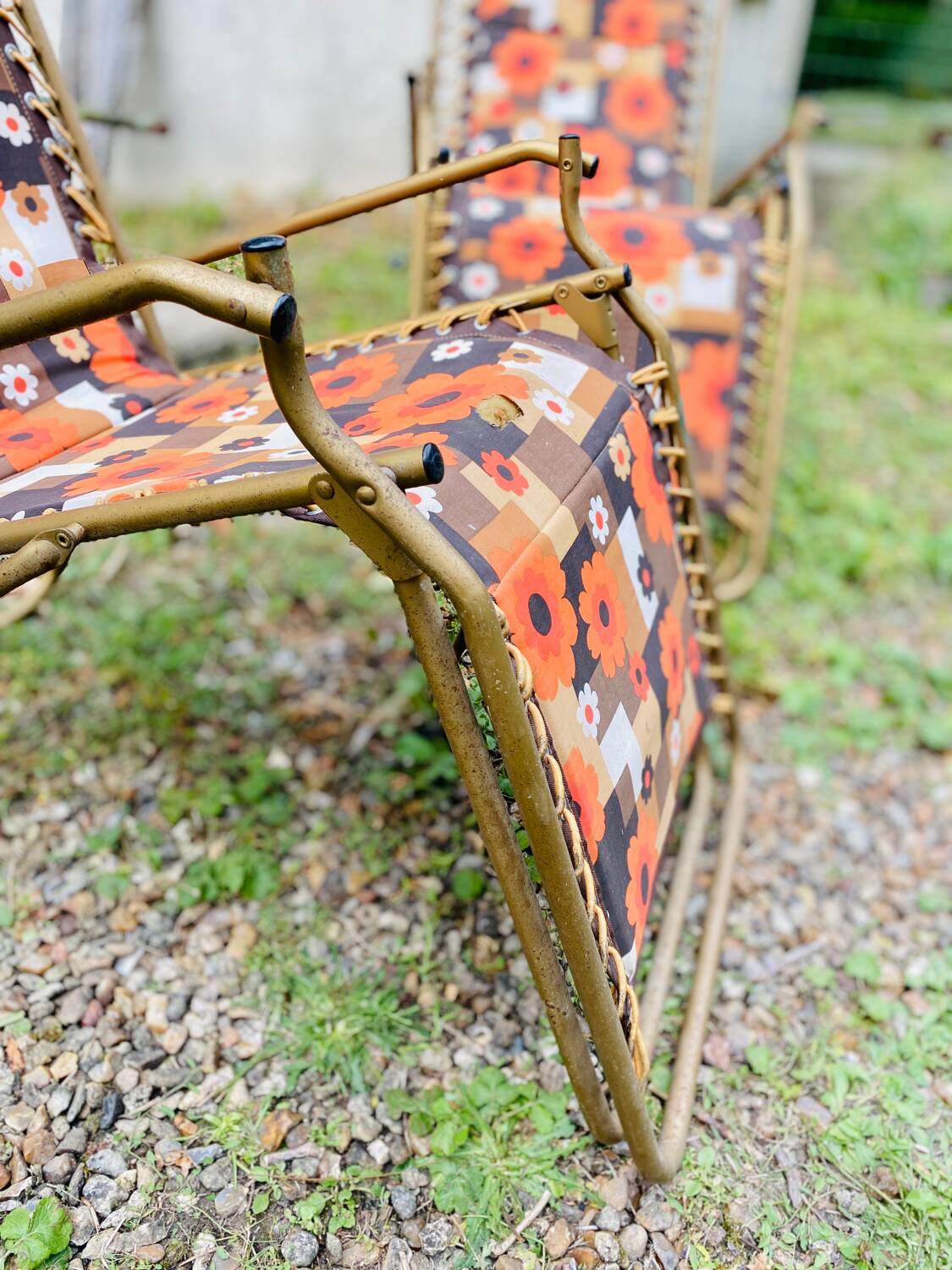 Pair of Lafuma Vintage recliner chairs