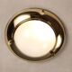 Vintage wall light in aluminium, brass, and glass, 1970s design.