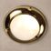 Vintage wall light in aluminium, brass, and glass, 1970s design.