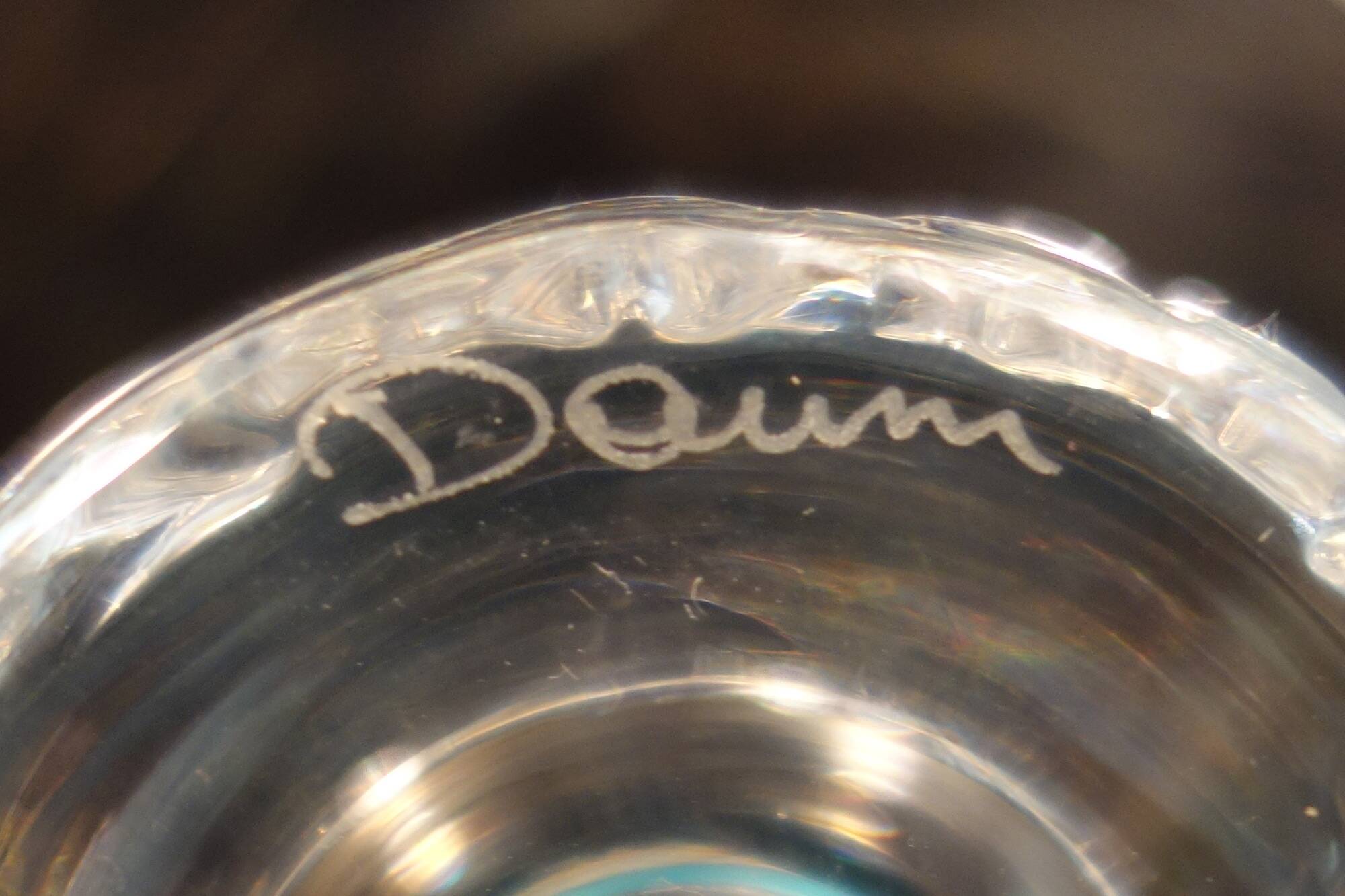6 verres à eau Daum modèle Kim milieu XXème