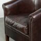 Set of two cowhide club armchairs in good condition with a English design