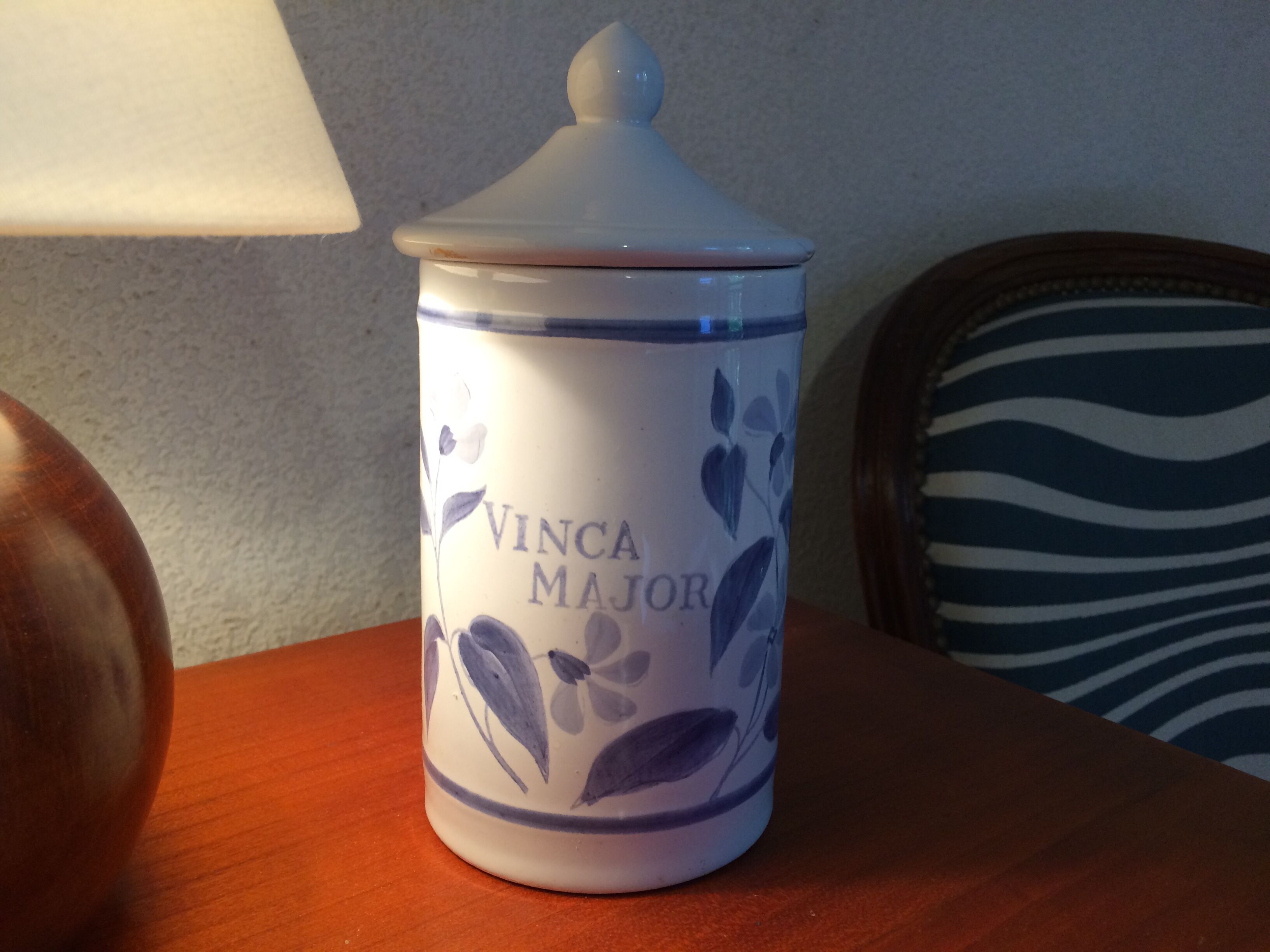 Pair of ceramic pharmacy pots