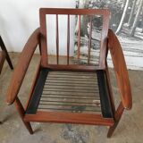 Pair of Scandinavian teak armchairs 1960