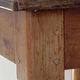 Table / Vintage cherry wood desk with turned legs – Natural patina