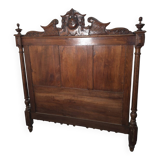 Carved beech headboard