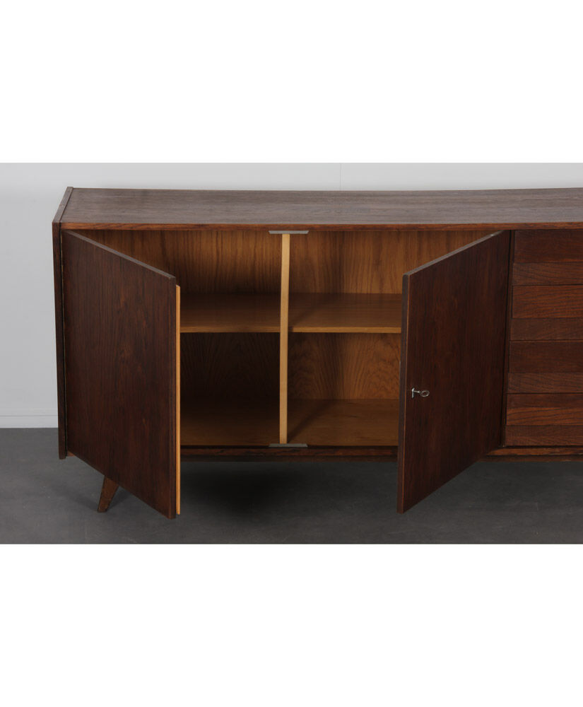 Large dark oak dresser by Jiri Jiroutek, U-460, 1960