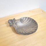 Vide poche coquille St Jacques argenté