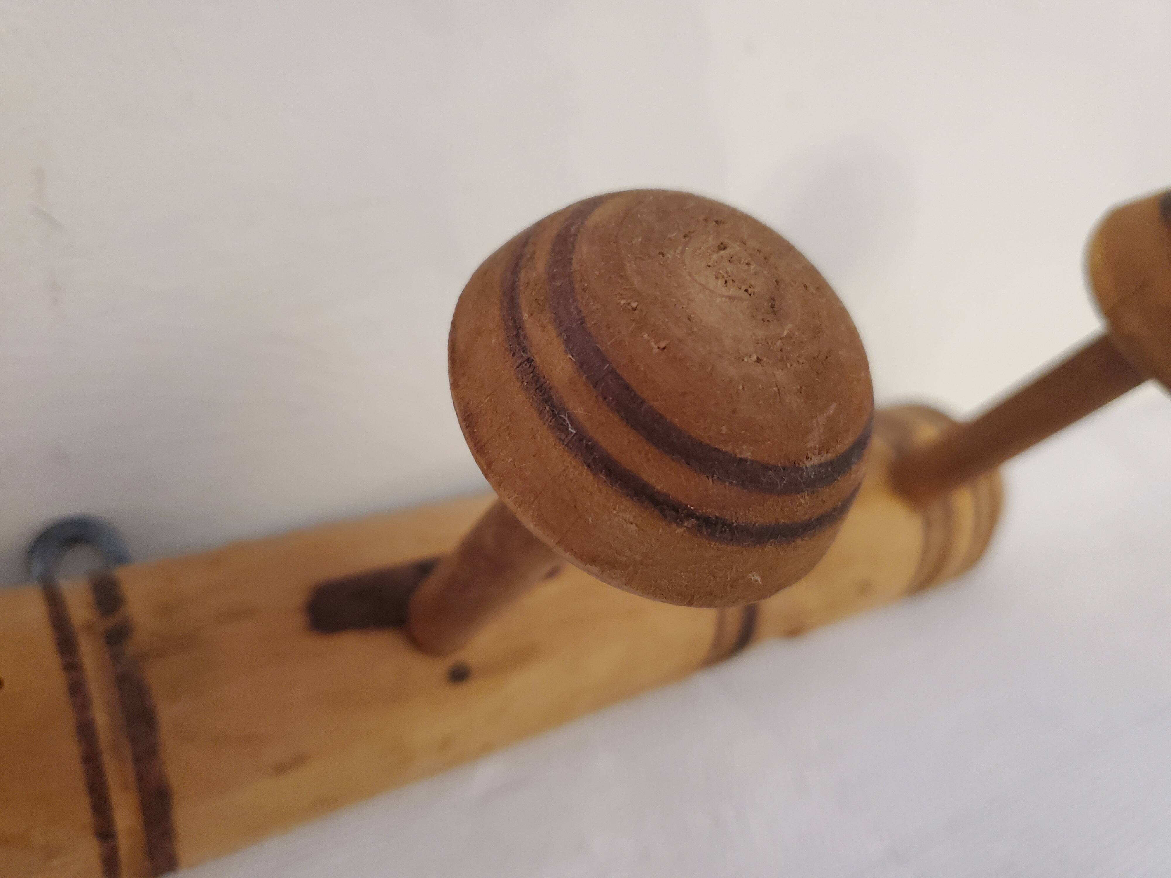 Wooden coat rack