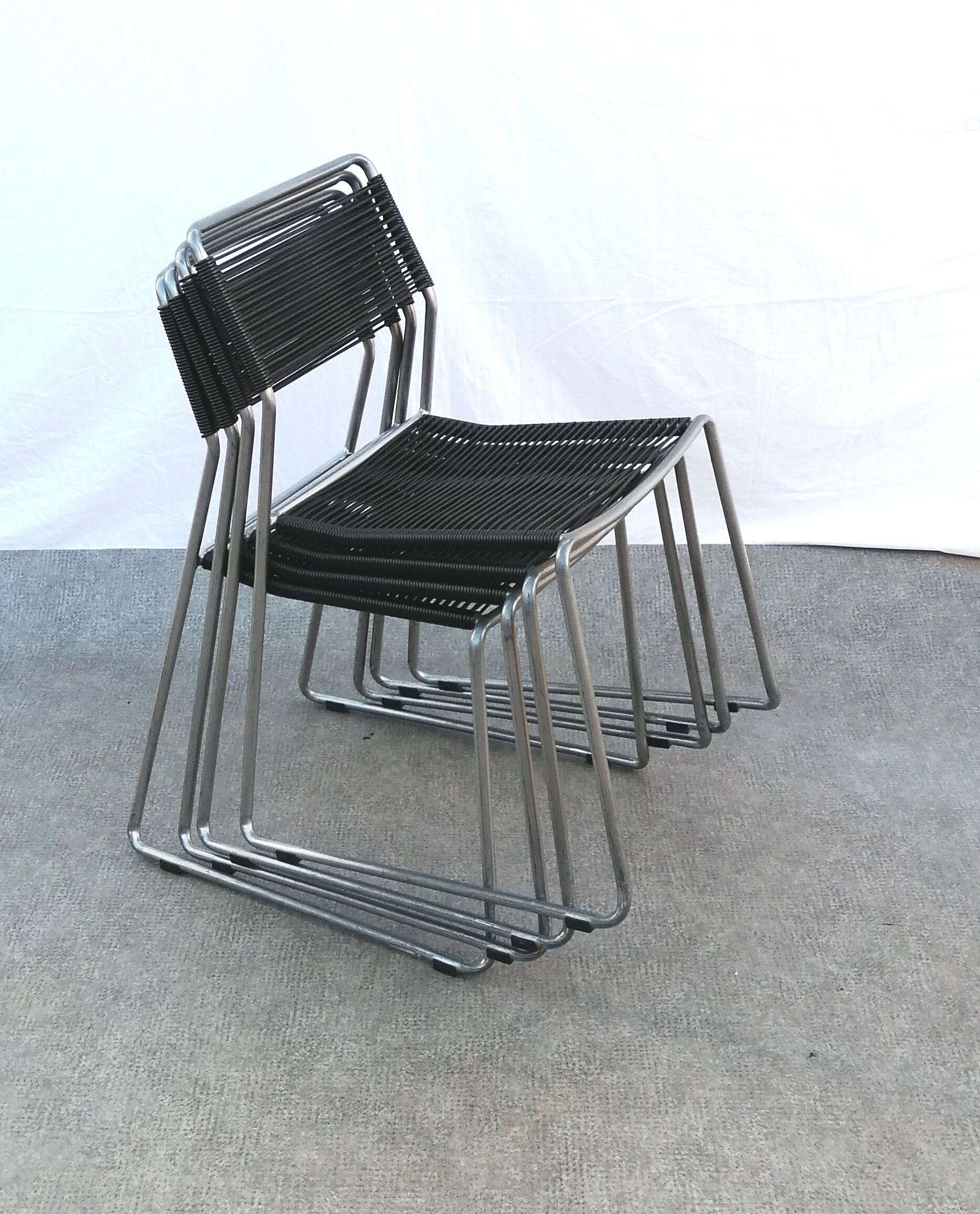 Set of 4 Melker 'spaghetti' chairs by Lisa Norinder for Ikea 1990