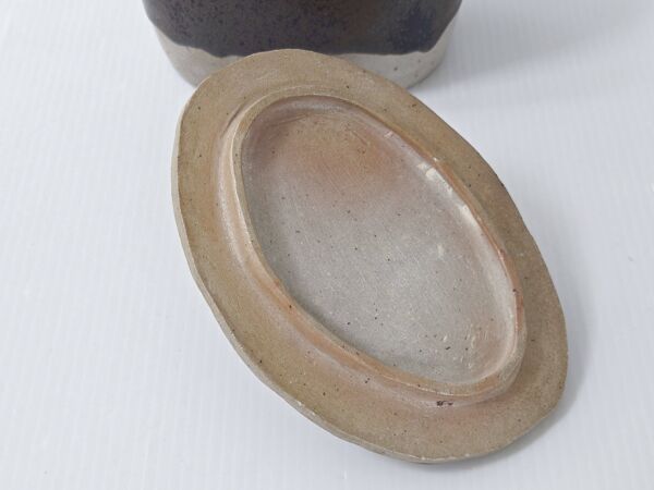 Bonbonnière en grès vintage