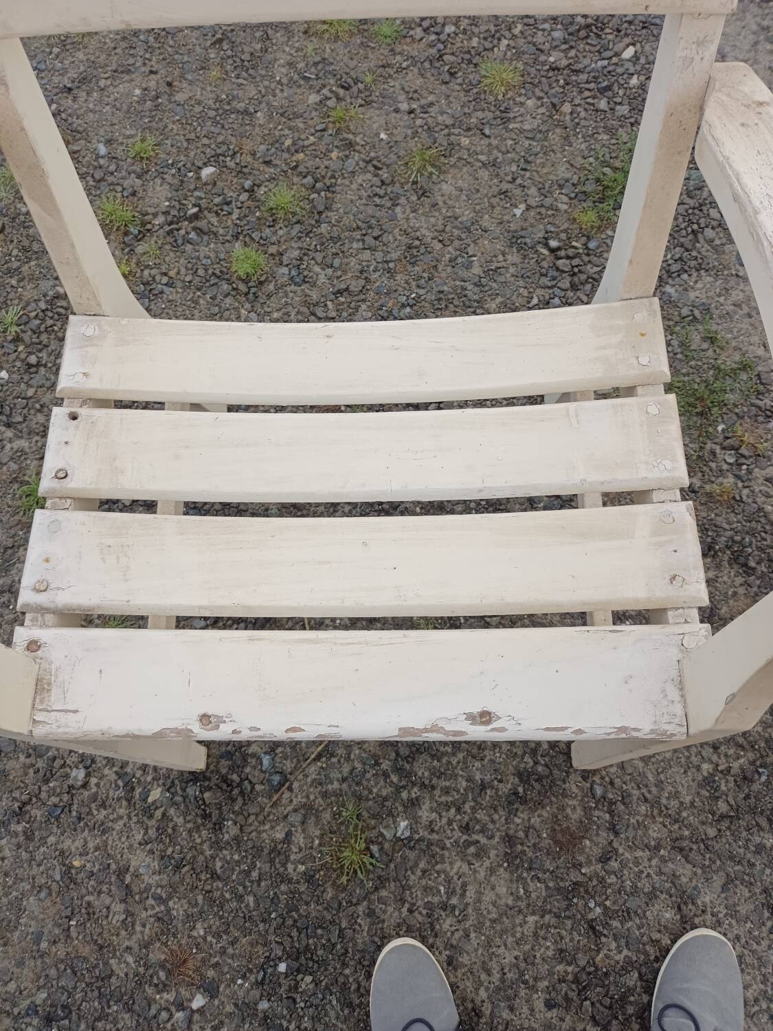 Pair of wooden armchairs