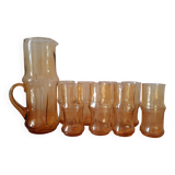 Vintage amber orangeade service