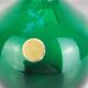 Vase rond verre de Murano vert, anse torsadée, vintage