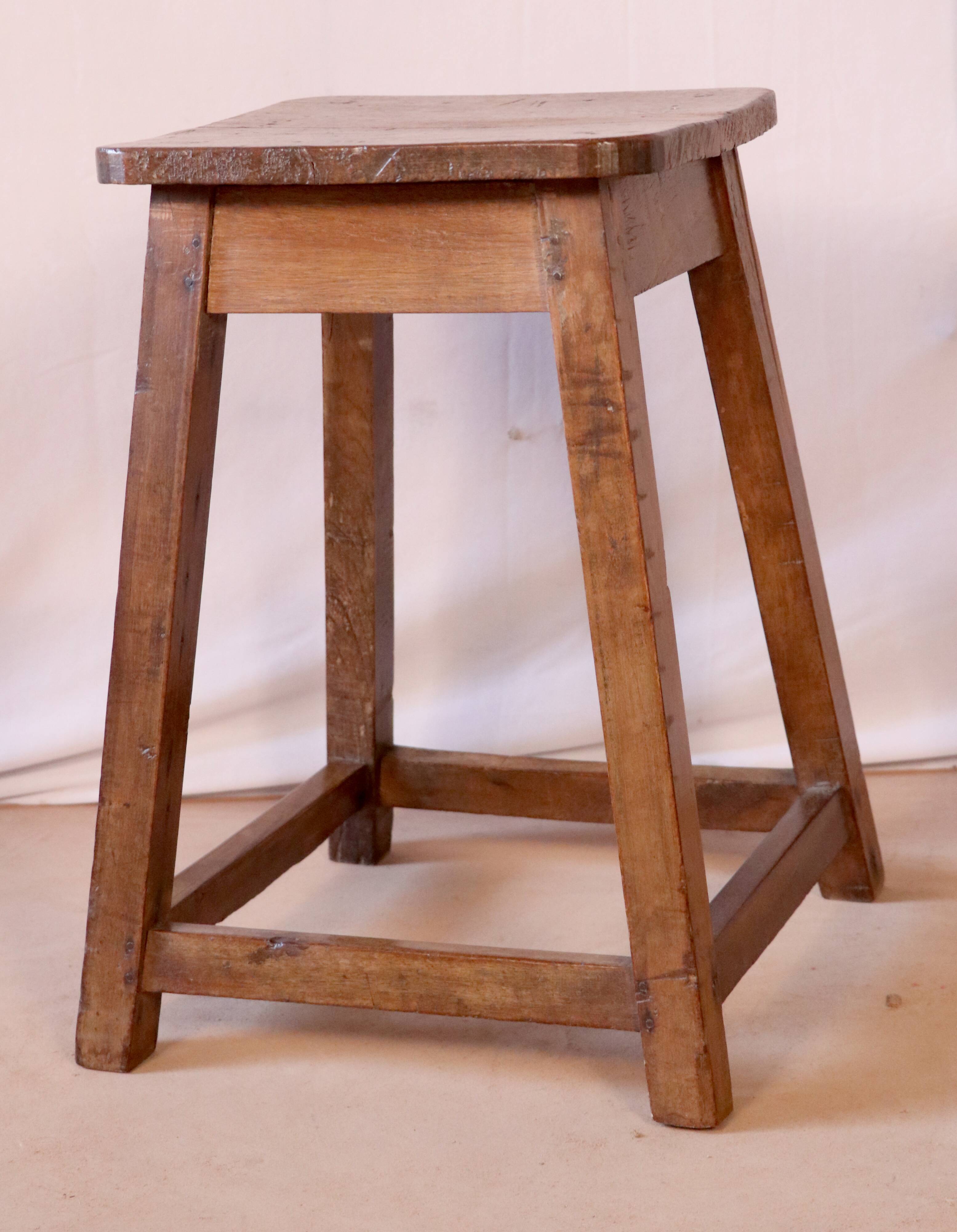 Old Burmese teak workshop stool