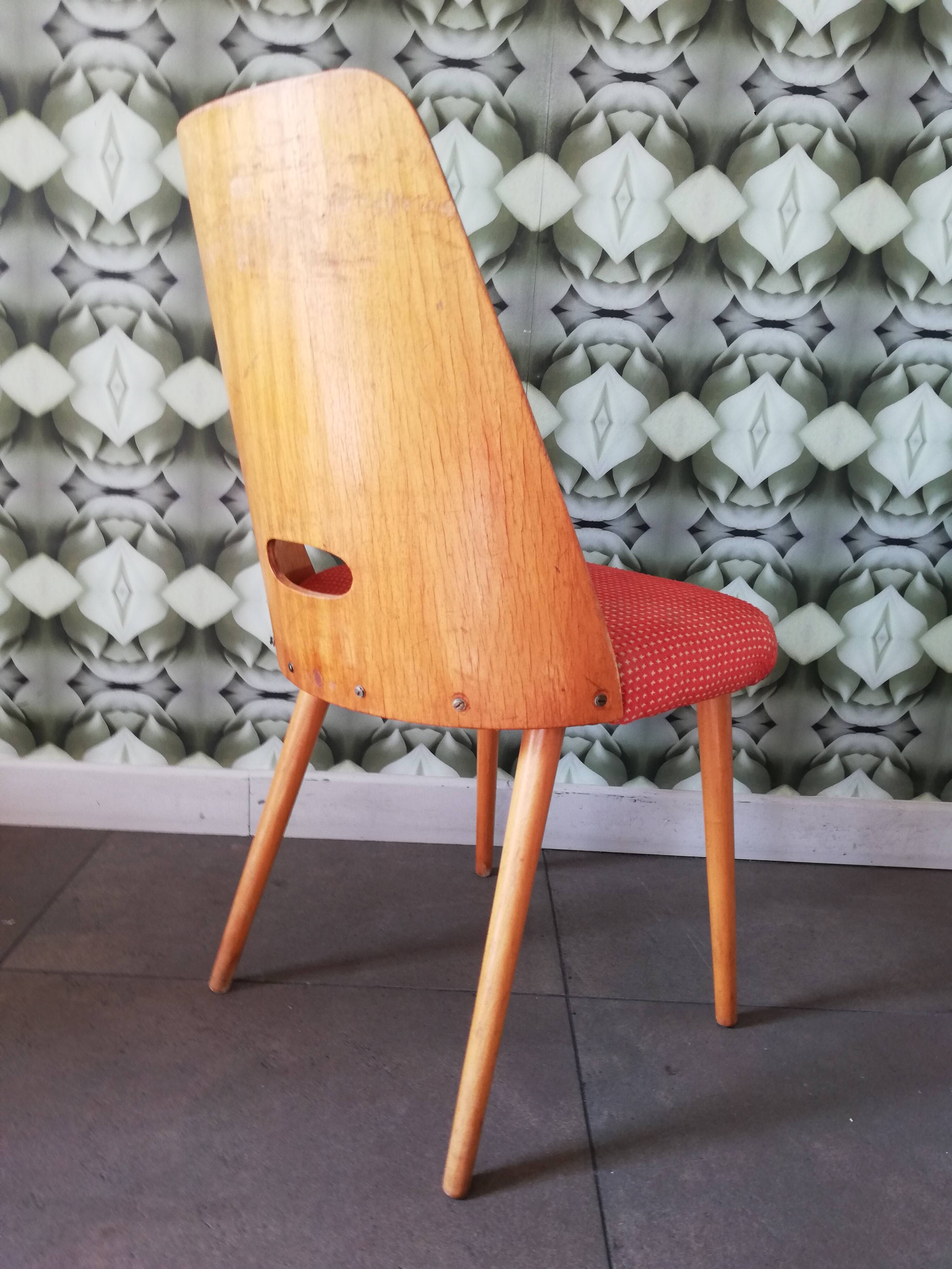 2 Vintage chairs Antonin Suman, Art Deco, Czechoslovakia 1960