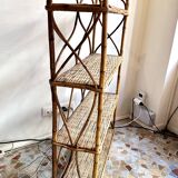 Vintage rattan shelf