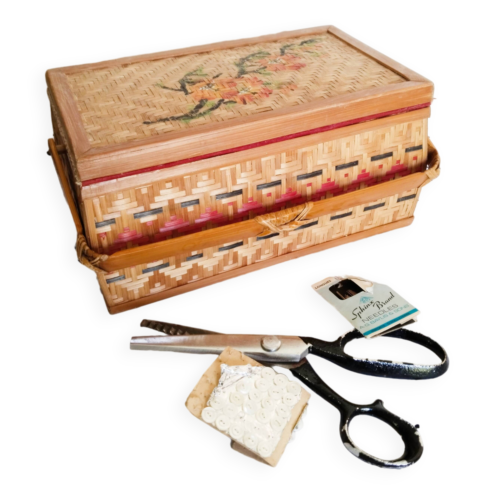 Sewing box, rattan worker