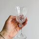 4 verres à vin en verre taillé vintage