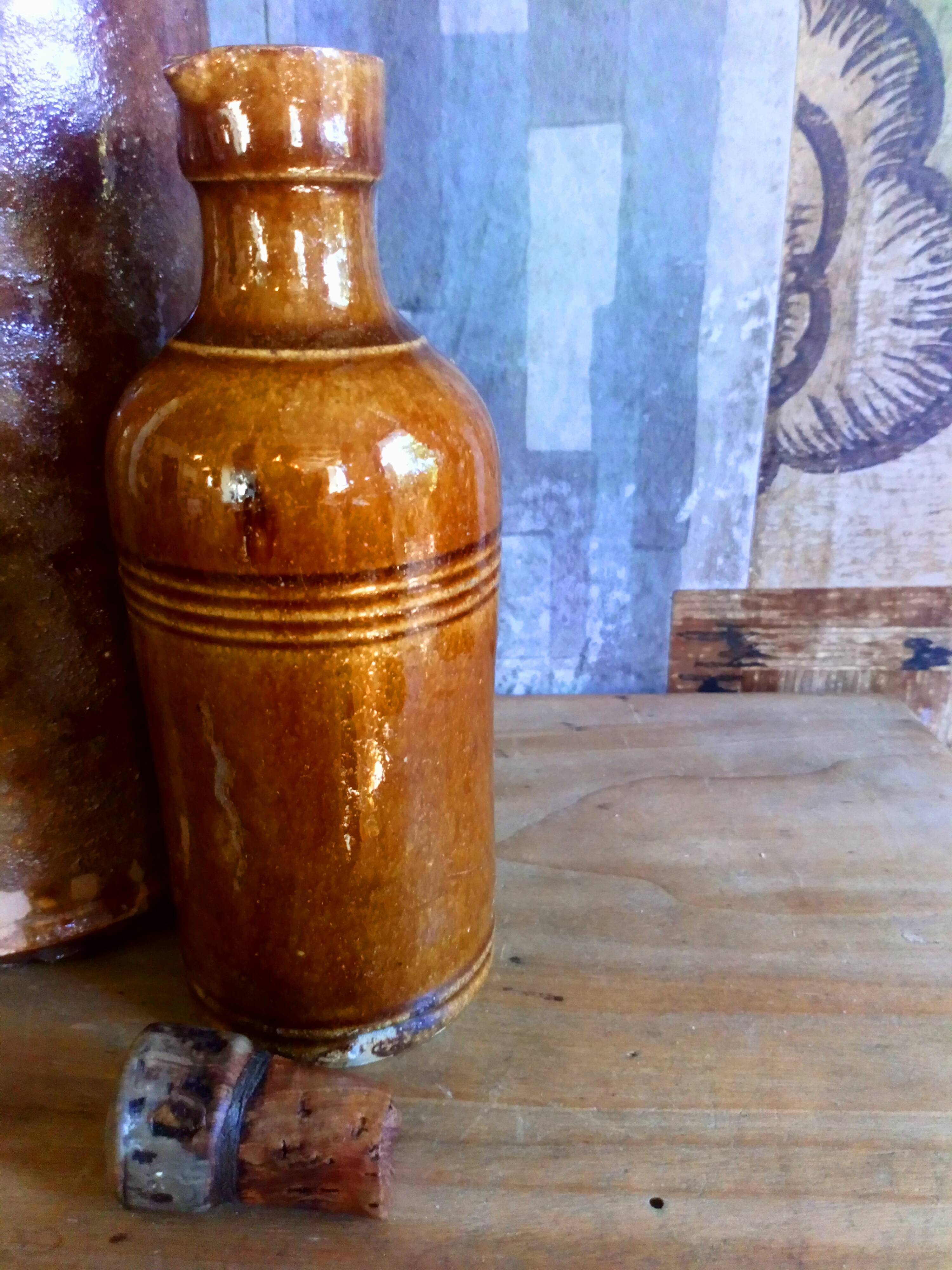 Two earth bottles 19th