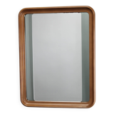 1970s Italian Rectangular Mirror in Wooden Frame