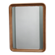 1970s Italian Rectangular Mirror in Wooden Frame