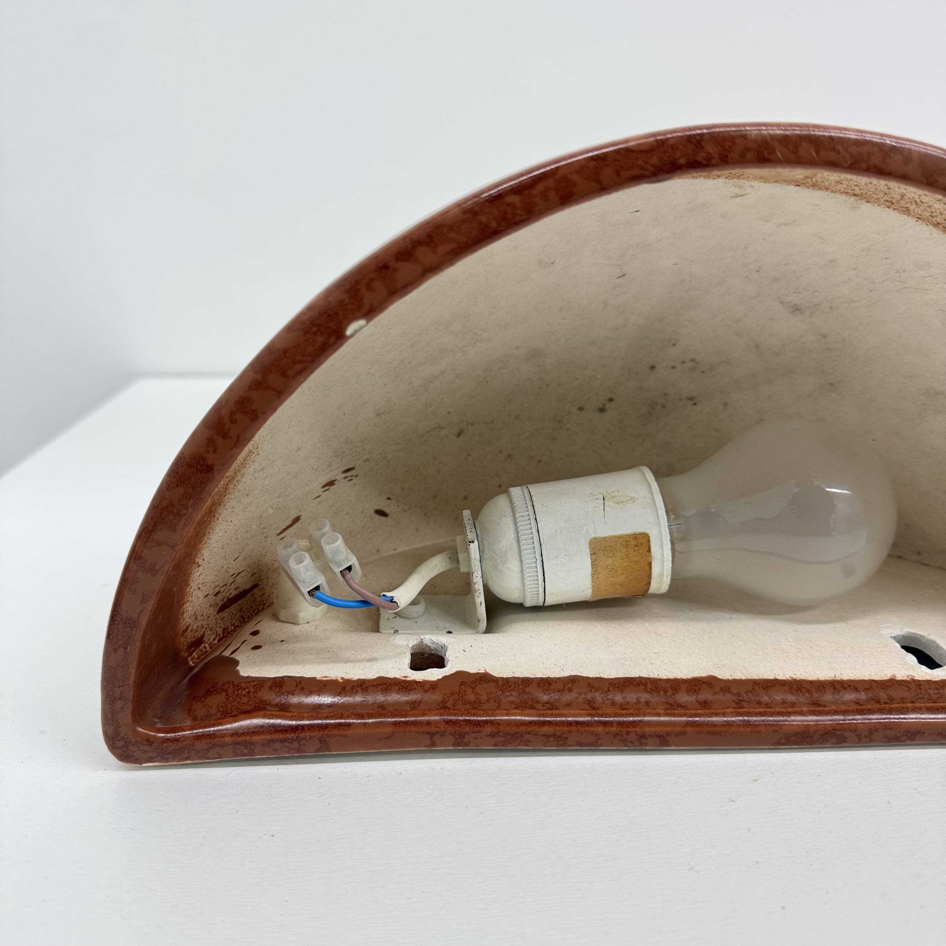 Mid-Century set of 4 ceramic wall lamp sconce , 1970s