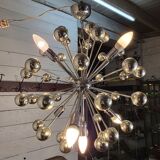 1970s chrome metal Sputnik chandelier