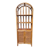 Rattan furniture and canning with vintage shelves