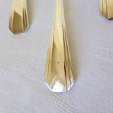 5 Christofle Art Deco Style Silver Plated Soup Spoons 2106257