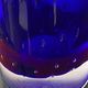 Vintage Scandinavian cobalt blue bubble glass vase from the brand.