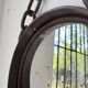 Brutalist mirror with metal chain from the 50s