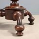 Antique coat rack in elm and maple, Italy, 19th century