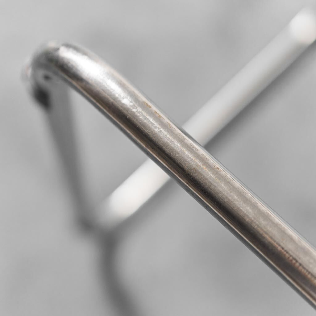 Set of 4 chairs in black leather 70s vintage