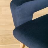 Velvet armchair from Jitona, 60's