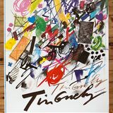 Jean TINGUELY 51925-1991) Large Original Poster Palais des Beaux-Arts, Brussels, 1982