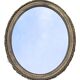 Large Oval Gold Mirror