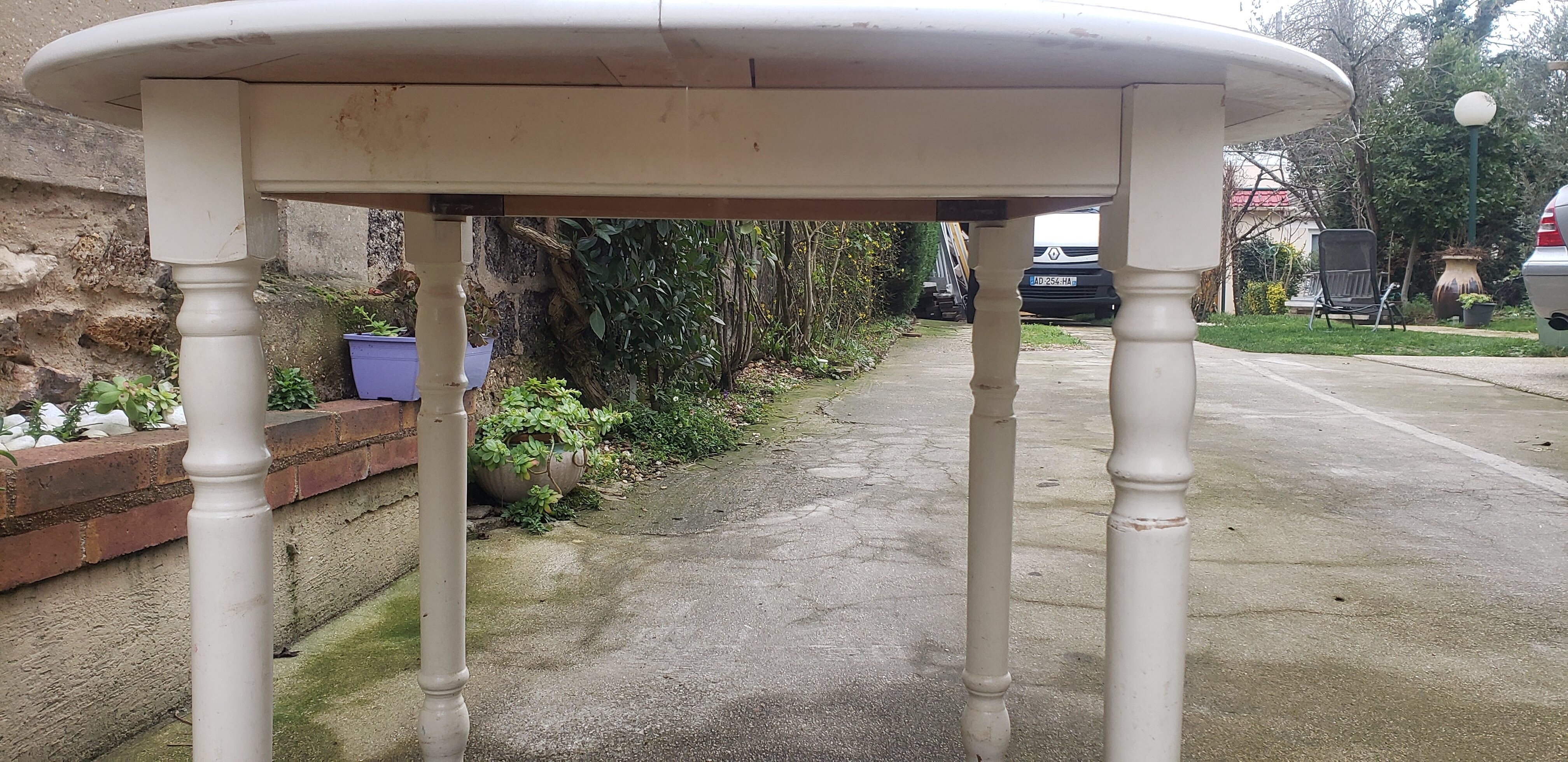 Vintage tiled interior or exterior table 100d*75h