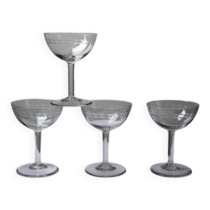 4 Grandes coupes à champagne - style