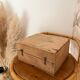 Antique solid oak chest - 31 x 26 x 15