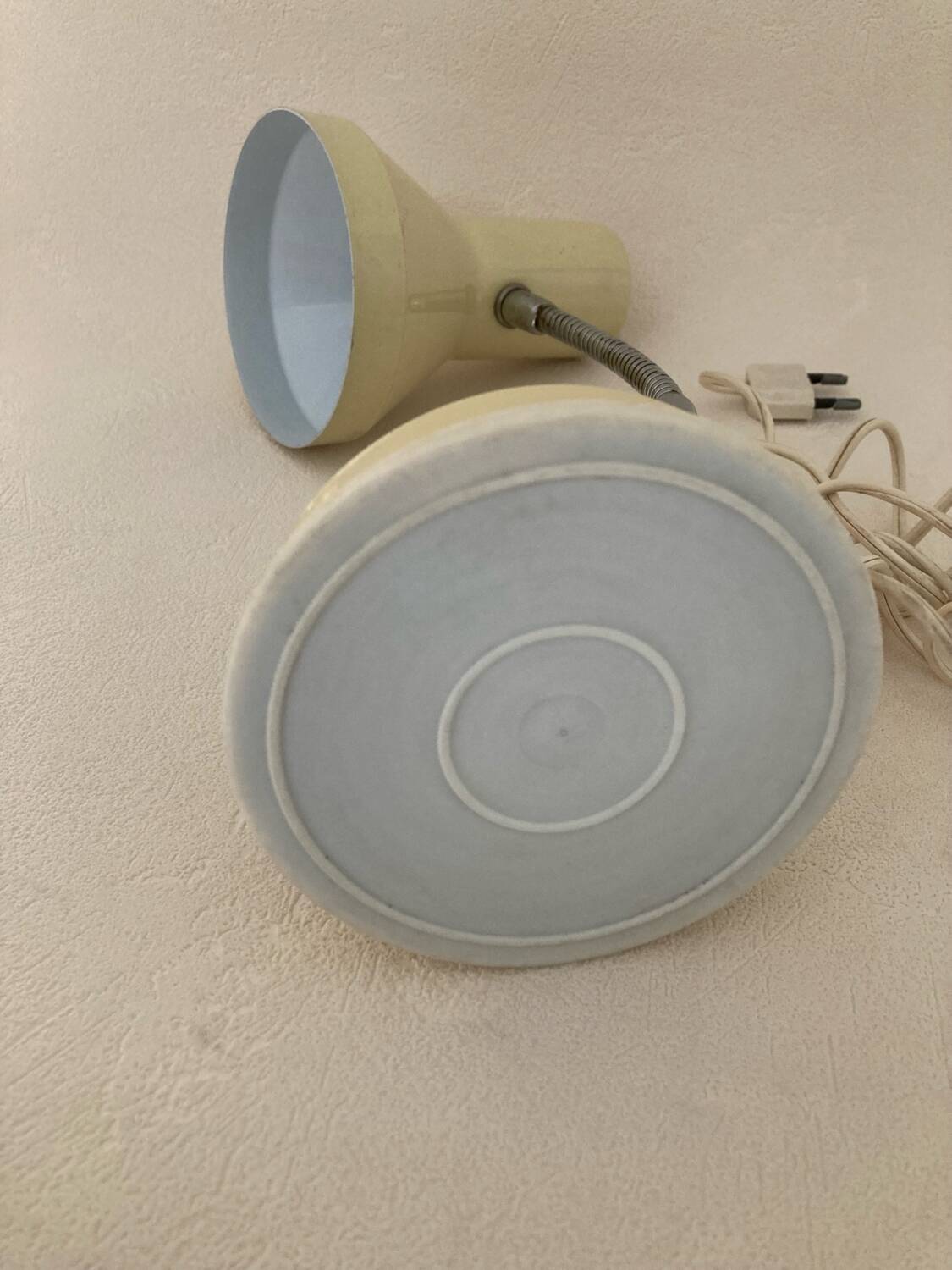 60s cream and chrome desk or bedside lamp