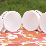 Choky - set of six advertising chocolate cups - bistro cups - arcopal - 1980