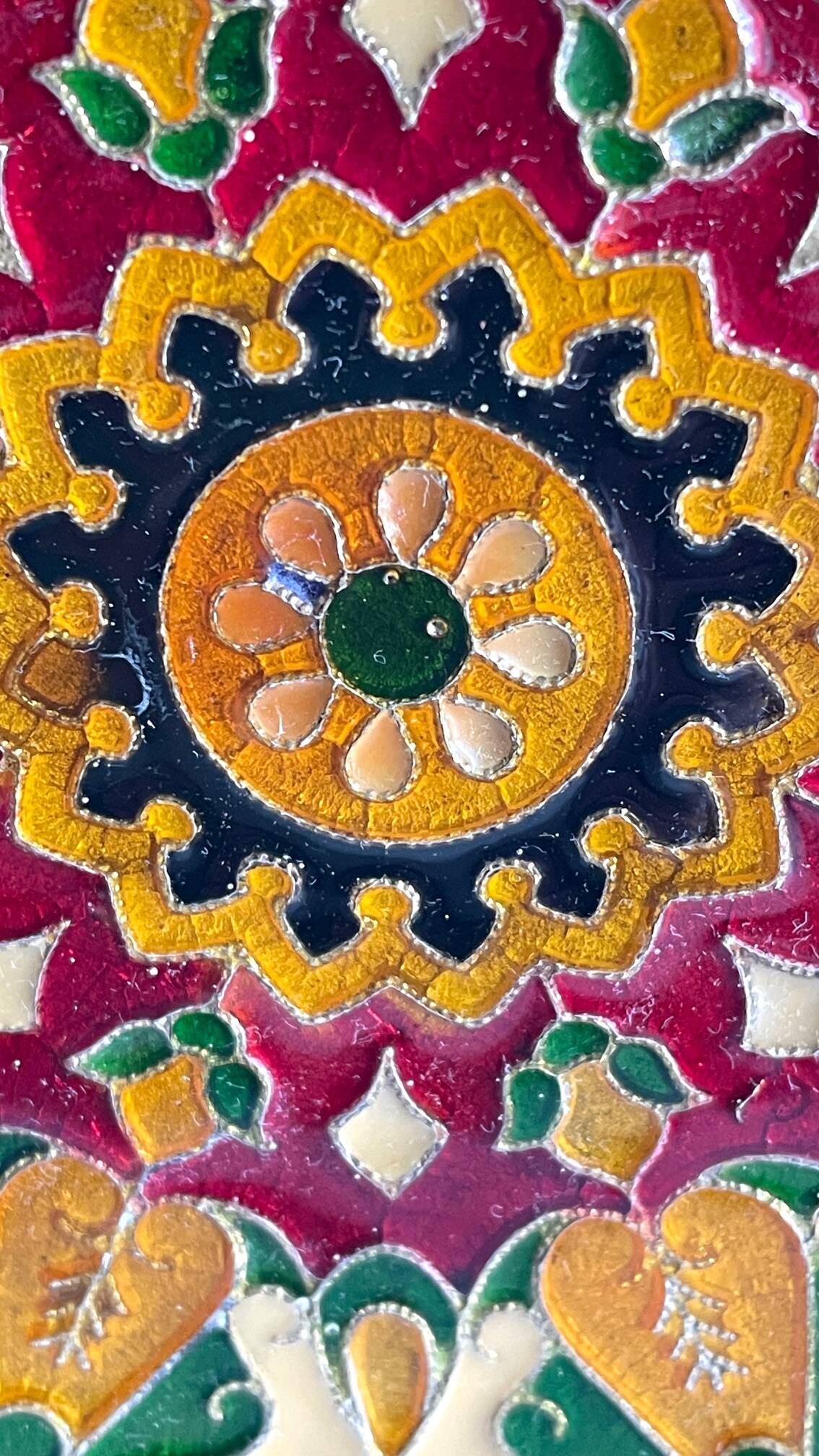 Vintage brass compartment plate